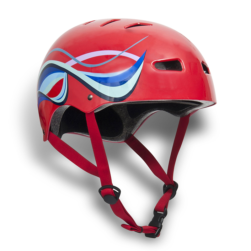 RED ABS SKATING PROTECTION HELMET WITH PATTERN from China manufacturer