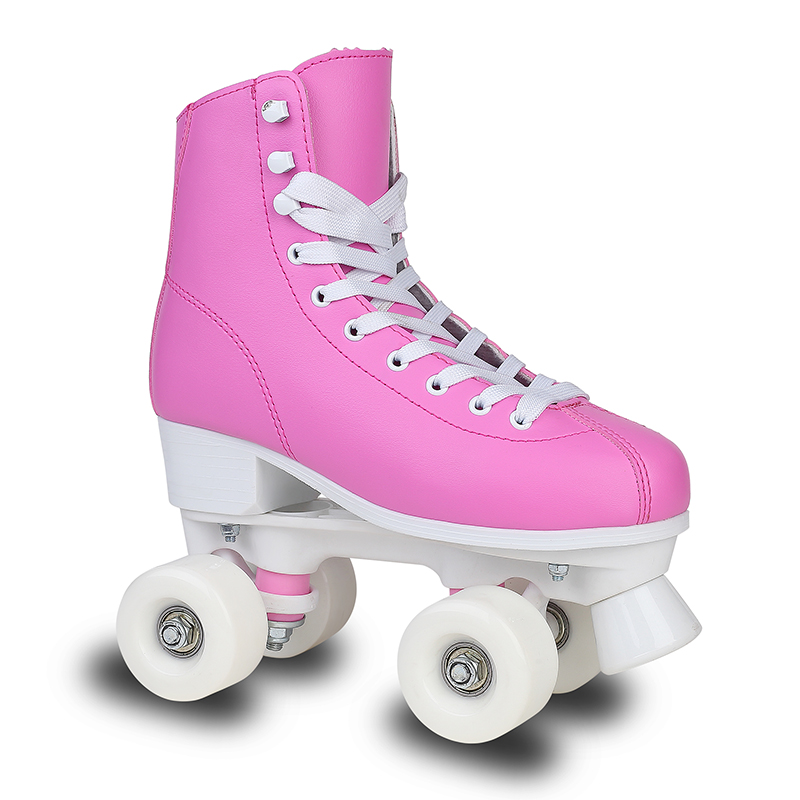 New Pvc 2-color High Heel Women Quad Roller Skate From China 