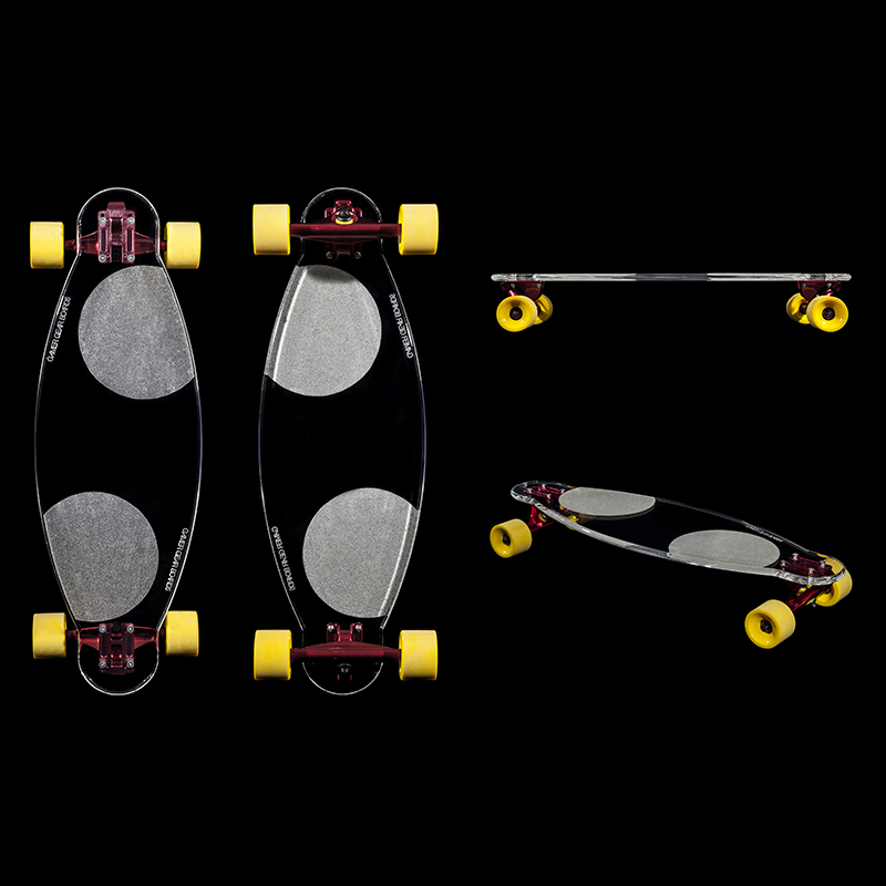 CLEAR CARVER STREET FREESTYLE CUSTOM LONGBOARD