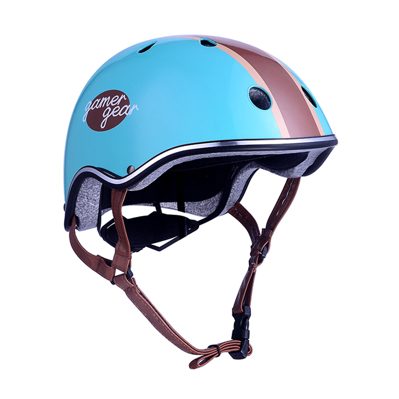 RETRO BLUE SKATING SCOOTER BICYCLE PROTECTIVE HELMET