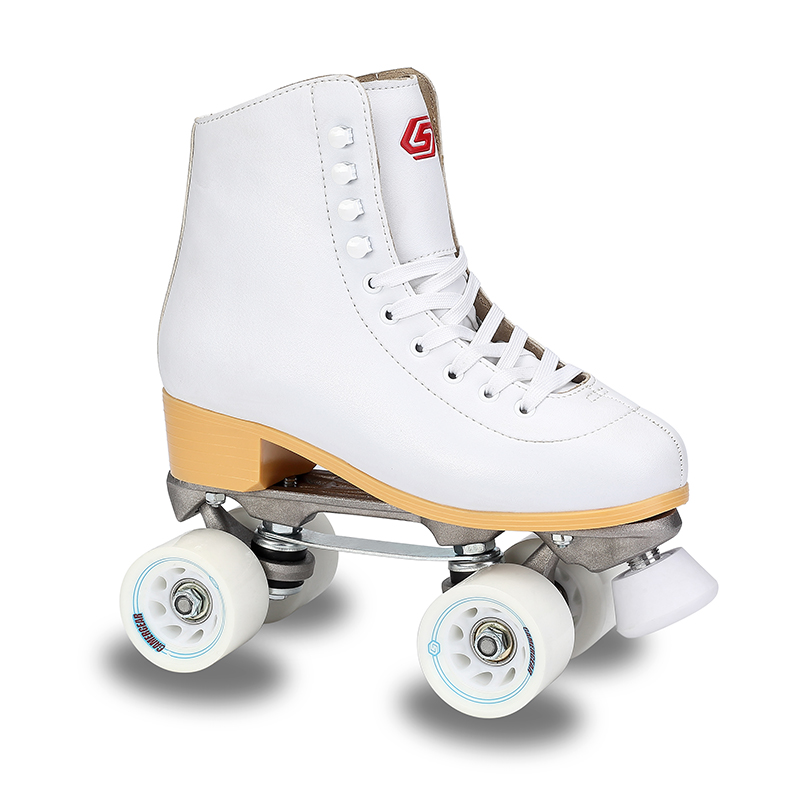 CLASSIC LEATHER HIGH HEEL QUAD ROLLER SKATE 
