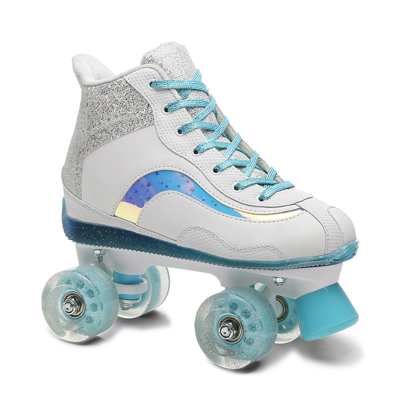 PRIVATE MOULD DISCO LEATHER WOMEN QUAD ROLLER SKATE